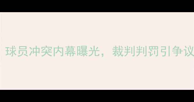 图片 上海海港vs贵州队冲突升级！球员冲突内幕曝光，裁判判罚引争议，赛后官方回应及影响深度1