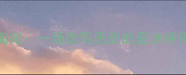 图片 中国国奥vs立陶宛：一场改写历史的亚洲杯预选赛经典战役