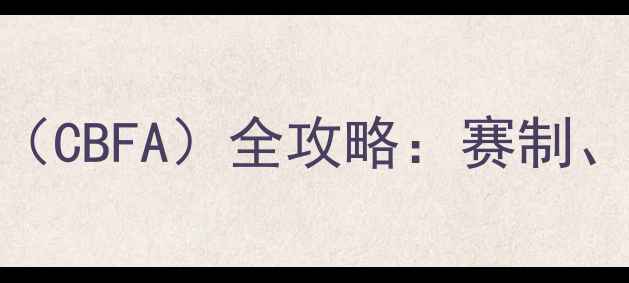 图片 中国大学生足球联赛（CBFA）全攻略：赛制、球星盘点与观赛指南