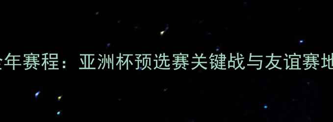 图片 中国男足全年赛程：亚洲杯预选赛关键战与友谊赛地点全回顾1