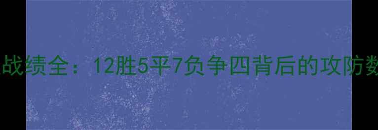 图片 中超山东泰山队战绩全：12胜5平7负争四背后的攻防数据与战术密码1