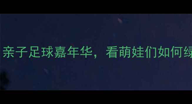 图片 京津冀少儿足球赛｜亲子足球嘉年华，看萌娃们如何绿茵争锋！🏃♂️⚽1