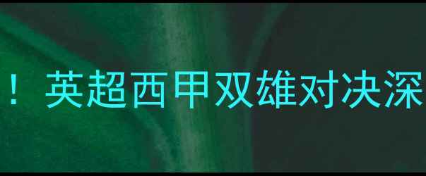 图片 巴黎圣日耳曼vs曼联最新战况！英超西甲双雄对决深度：战术博弈与胜负手全曝光