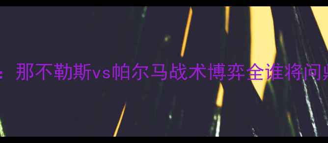 图片 意甲巅峰对决：那不勒斯vs帕尔马战术博弈全谁将问鼎意甲王座？1