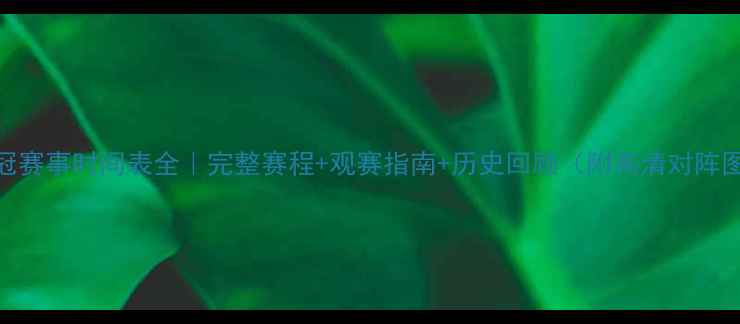 图片 欧冠赛事时间表全｜完整赛程+观赛指南+历史回顾（附高清对阵图）