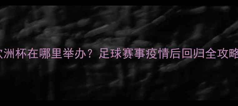 图片 欧洲杯在哪里举办？足球赛事疫情后回归全攻略1