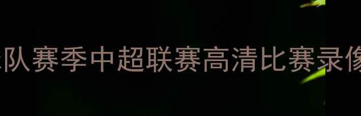 图片 沈部足球队赛季中超联赛高清比赛录像及深度1