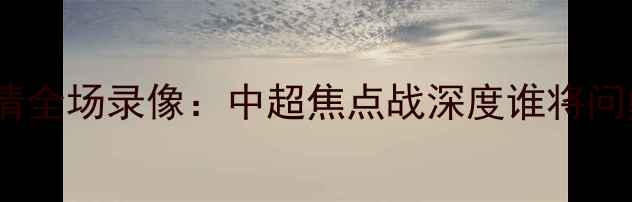 图片 福建vs辽宁高清全场录像：中超焦点战深度谁将问鼎赛季首冠？2