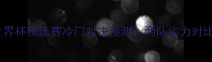 图片 立陶宛vs伊拉克世界杯预选赛冷门对决预测：两队实力对比与关键数据深度2