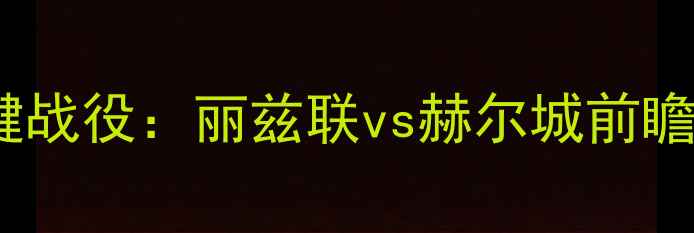 图片 英超争四关键战役：丽兹联vs赫尔城前瞻与战术对决1