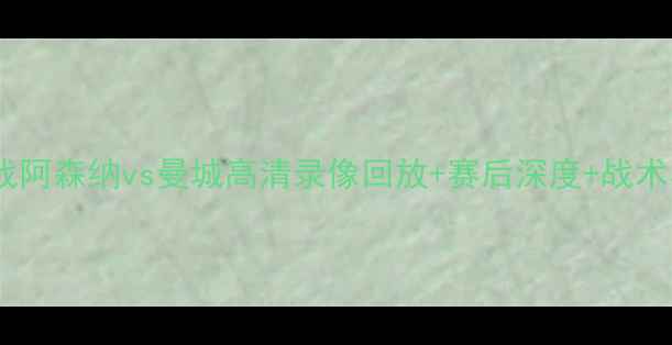 图片 英超焦点战阿森纳vs曼城高清录像回放+赛后深度+战术与数据全1