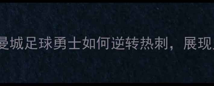 图片 英超经典战役：曼城足球勇士如何逆转热刺，展现史诗级防守反击2