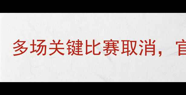 图片 荷乙联赛最新动态：多场关键比赛取消，官方回应及影响分析