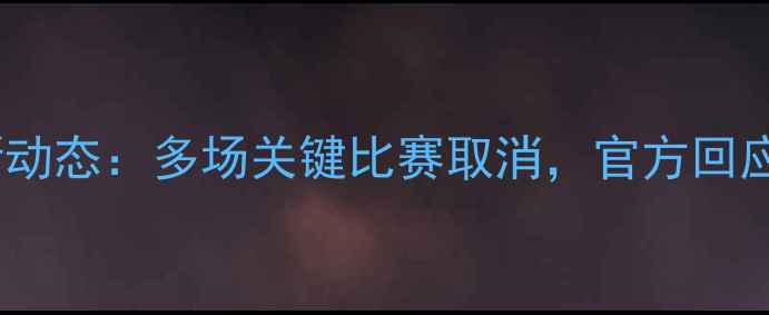 图片 荷乙联赛最新动态：多场关键比赛取消，官方回应及影响分析1