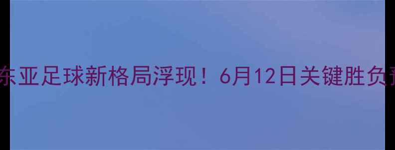 图片 菲律宾vs中华台北高清：东亚足球新格局浮现！6月12日关键胜负预测及战术布局深度剖析2