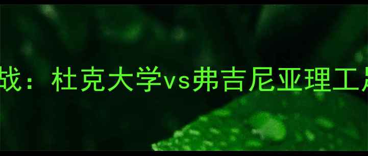 图片 赛季NCAA焦点战：杜克大学vs弗吉尼亚理工足球对决深度2