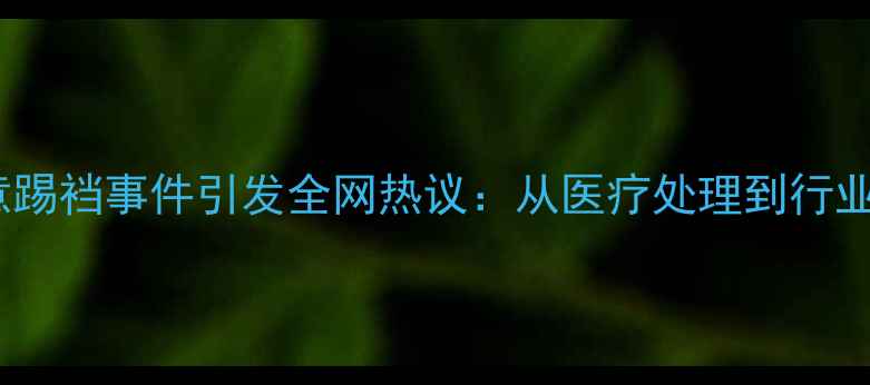 图片 足球比赛中恶意踢裆事件引发全网热议：从医疗处理到行业规范的全流程2