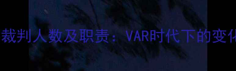 图片 足球比赛裁判人数及职责：VAR时代下的变化与影响1