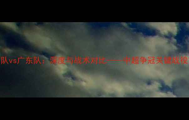 图片 辽宁队vs广东队：深度与战术对比——中超争冠关键战役前瞻