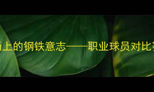 图片 颜丙涛：足球赛场上的钢铁意志——职业球员对比赛态度的极致诠释