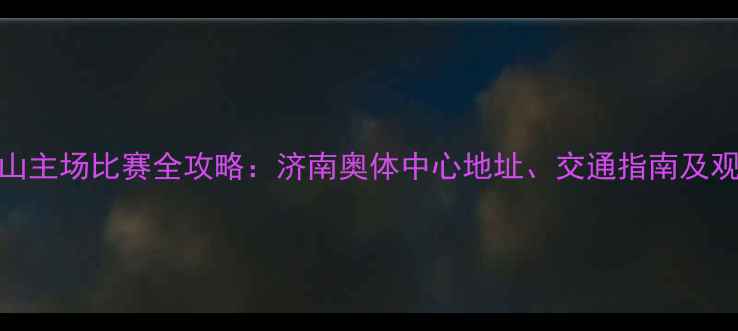 图片 鲁能泰山主场比赛全攻略：济南奥体中心地址、交通指南及观赛贴士