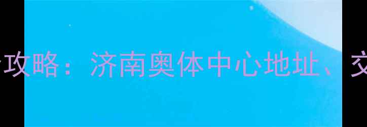 图片 鲁能泰山主场比赛全攻略：济南奥体中心地址、交通指南及观赛贴士2