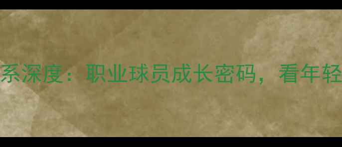 图片 鲁能泰山预备队青训体系深度：职业球员成长密码，看年轻球员如何冲击中超舞台