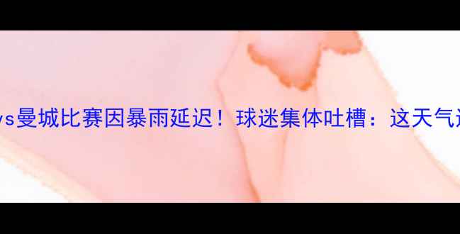 图片 🌧️⚽️英超阿森纳vs曼城比赛因暴雨延迟！球迷集体吐槽：这天气还能踢球？🌧️⚽️1