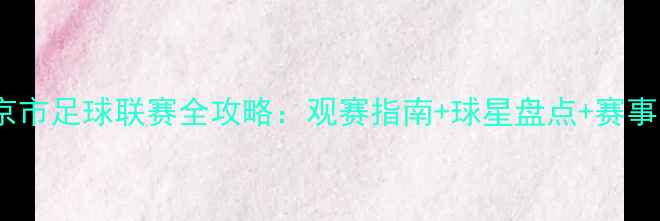 图片 🏆南京市足球联赛全攻略：观赛指南+球星盘点+赛事亮点1