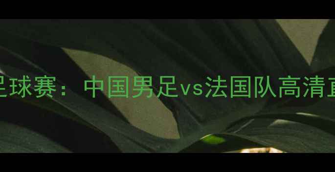 图片 🏆里约热内卢足球赛：中国男足vs法国队高清直击+战术！⚽2